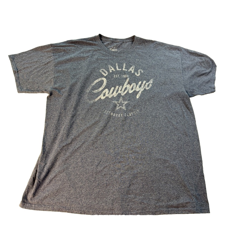 Dallas Cowboys Authentic T-Shirt 2XL Gray Est 1960 Legendary Classic NFL